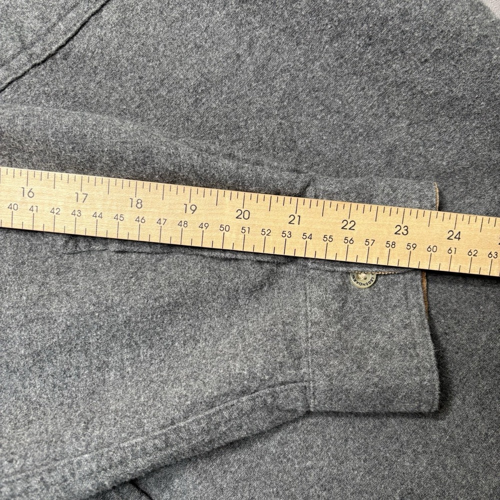 LEGENDARY WHITETAILS Flannel Shirt Mens XL Gray Heathered Corduroy Trim Shacket - Picture 13 of 13